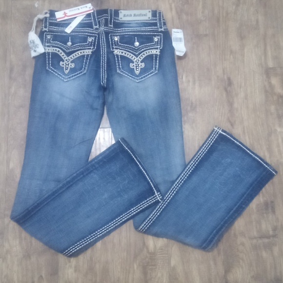 Rock Revival Women's 28 Bootcut Donna Bejeweled Rhinestones NWT - Picture 3 of 15